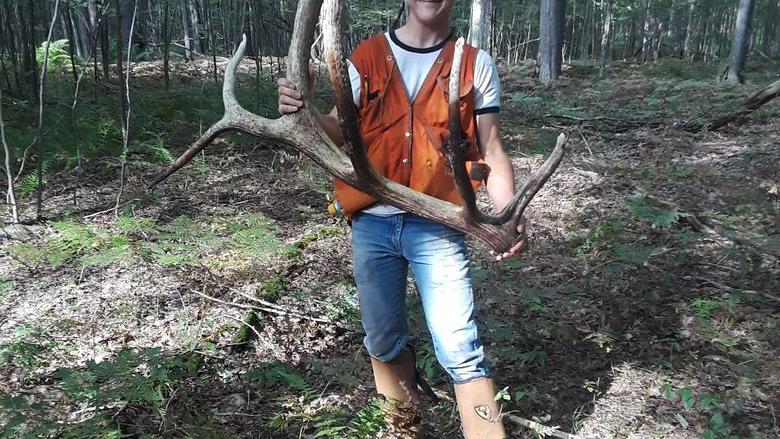 Christopher Sabol with elk antler